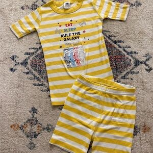 Star Wars Hanna Andersson Yellow Striped Pajama Set 120